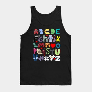 Alphabet Lore AZ I Love You Letter for kids Boys and Girls Tank Top